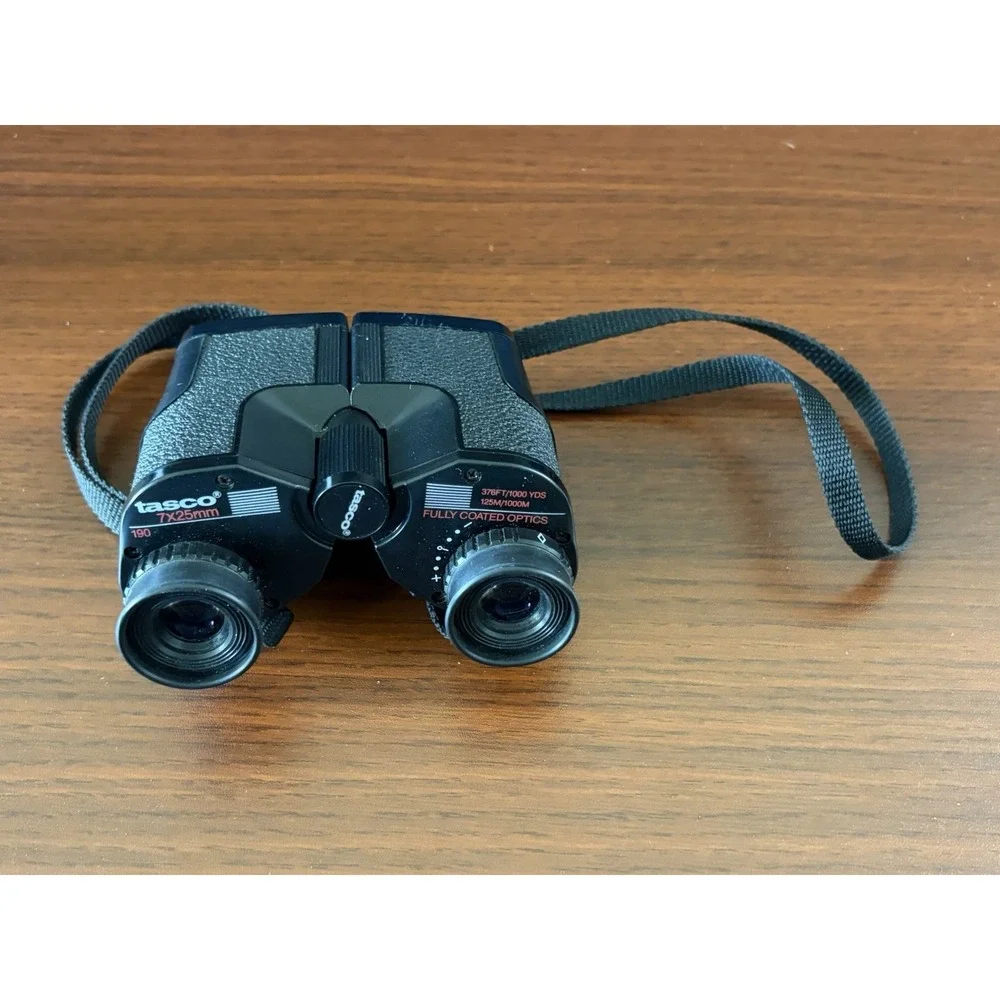VINTAGE TASCO ZIP FOCUS 7X25  BINOCULARS FULLY COATED OPTICS 376‎ FT/1000 YDS
